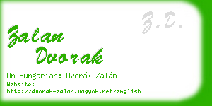 zalan dvorak business card