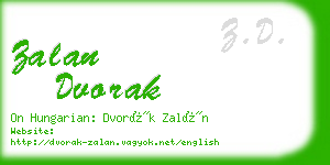 zalan dvorak business card